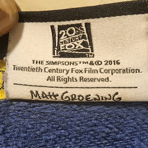 20th Century Fox Film Corporation   The Simpsons Unisex  blue sweater size M - Picture 7 of 12
